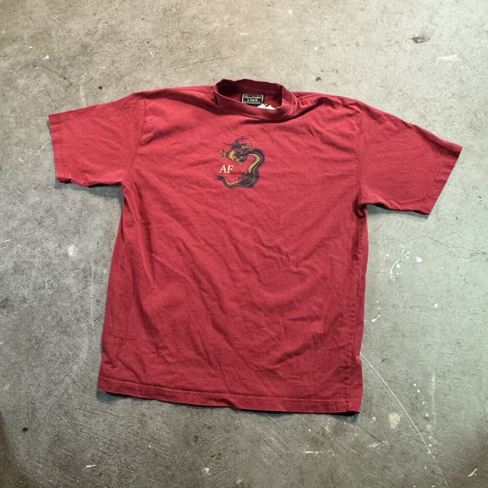 Vintage Abercrombie And Fitch Shirt Men Medium Y2K 90s Dragon Jnco Tribal Rare